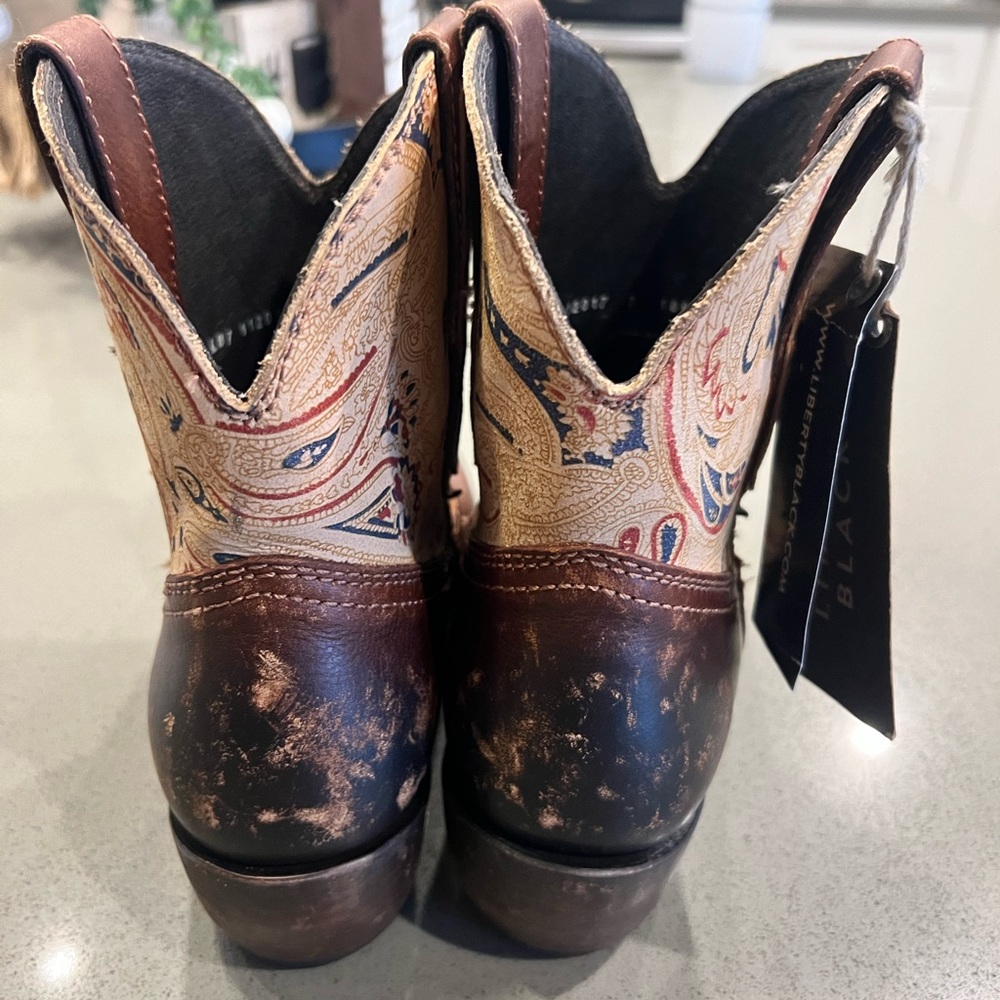 Liberty Black Paisley Booties - Picture 3 of 6